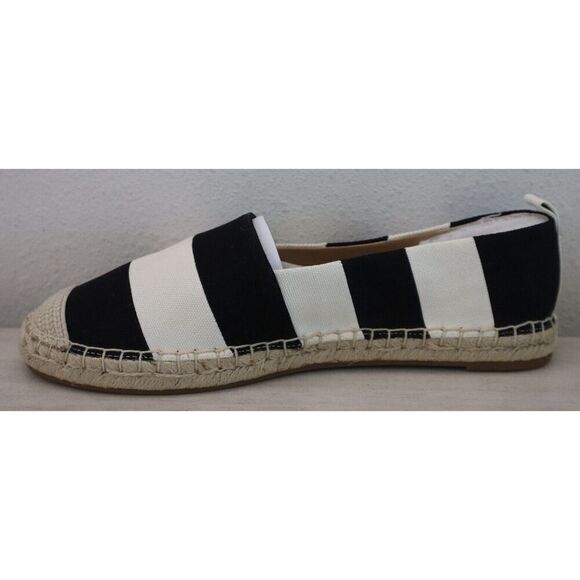 Ralph Lauren Women Sz 9.5 B Black Striped Chleo Slip-On Espadrille Shoes - Picture 5 of 12